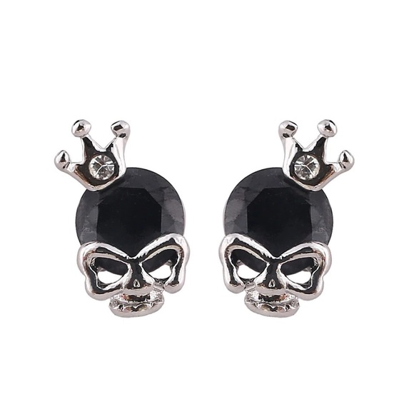 Skull Stud Earrings - Picture 2 of 6